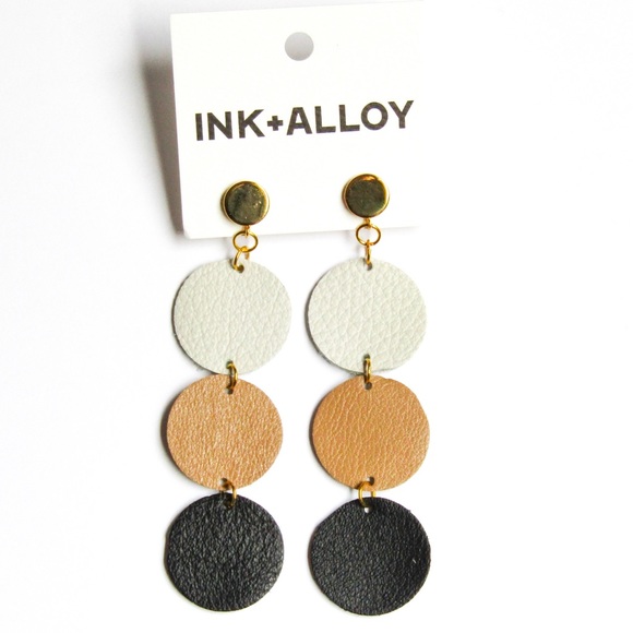 NEW🌟 Genuine leather earrings - Picture 3 of 4